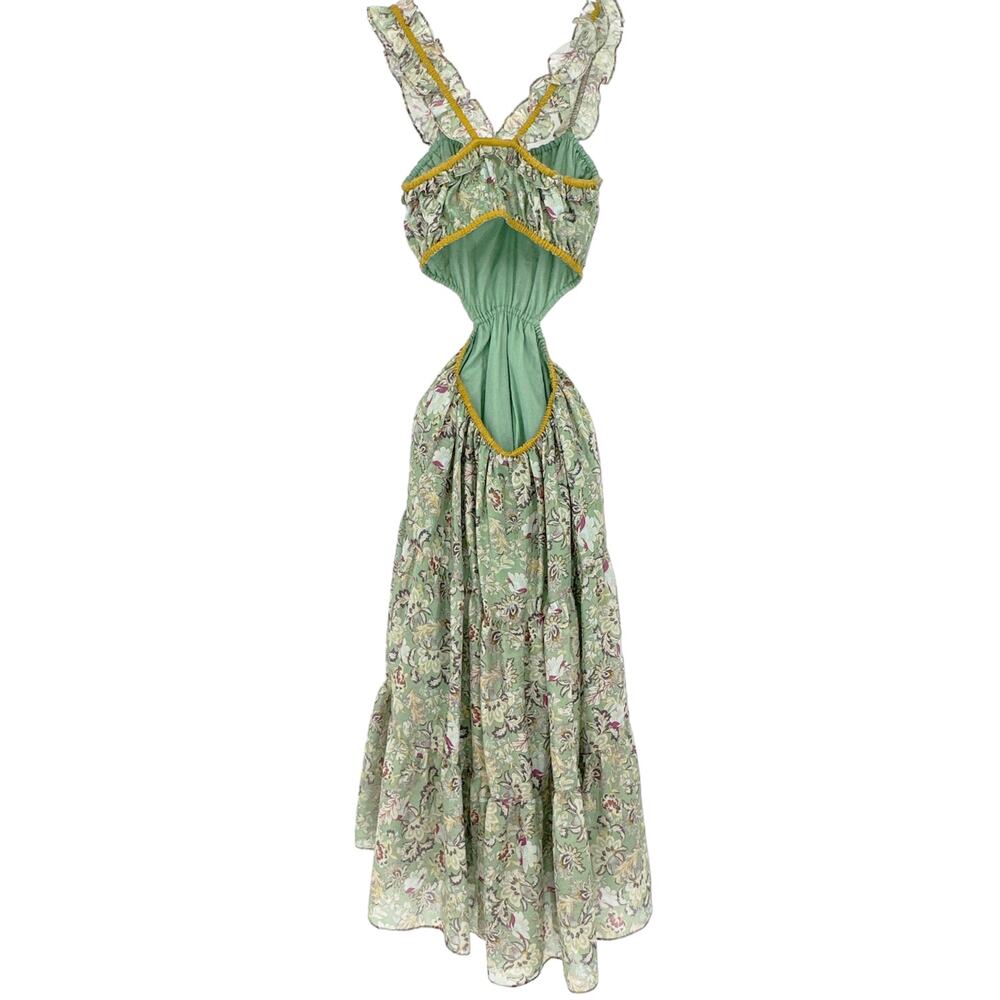 Current Air Green Floral Midi Dress - Picture 2 of 7
